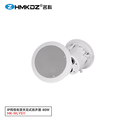 IP網(wǎng)絡(luò)有源天花式揚聲器 40W 型號：MK-WLYS11